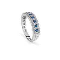 Anello Damiani Donna Belle Epoque in Oro bianco Zaffiro 0.35 Ct 20059727 - 20059727